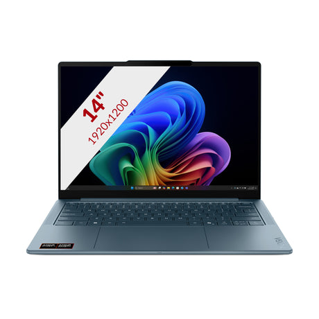 Lenovo yoga slim 7 14akp10 (83jy008rmh) 14 copilot+ laptop (blauwgroen | ryzen ai 7 350 | radeon 860m | 16 gb | 512 gb ssd | oled)