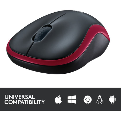 Logitech wireless mouse m185 (rood, retail)