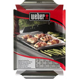 Weber deluxe grillpan grillkorf (zilver)