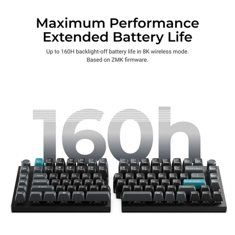 Keychron q11 ultra 8k wireless custom mechanical keyboard (zwart, us lay-out (qwerty), silk pom red, 100%, rgb leds, ksa double-shot pbt, hot swap, 2.4ghz | bluetooth 5.2 | usb-c)