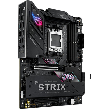 Asus rog strix b850-e gaming wifi socket am5 moederbord (zwart, raid, 5gb-lan, wi-fi 7, bt, sound, atx)