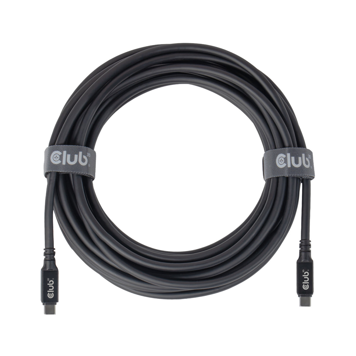 Club 3d usb-c kabel 8k60hz 100w usb4 (zwart, 9 meter)