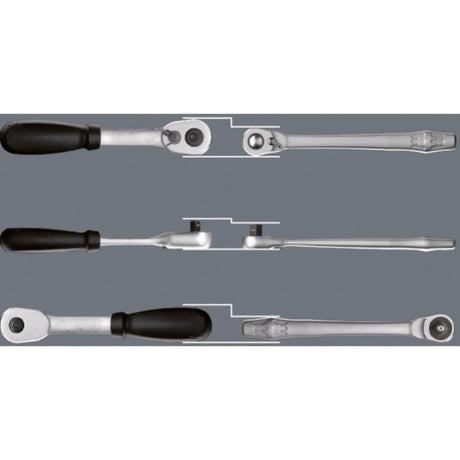 Wera 8100 sa 11 zyklop metal-ratelset, 28‑delig gereedschapsset (omschakelpal, 1 4 -aandrijving)