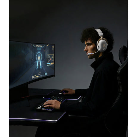 Mchose v9 turbo+ magnetic wireless over-ear gaming headset (wit zilver, nintendo switch, playstation 4, playstation 5, mobiel, pc, 2.4g bluetooth usb)