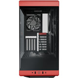 Hyte y40 midi tower behuizing (rood zwart | 2x usb-a | 1x usb-c | tempered glass)
