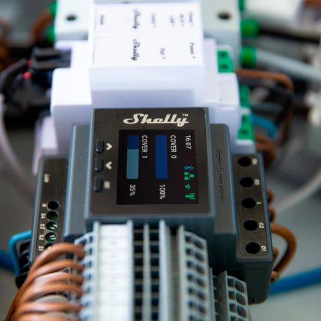 Shelly pro dual cover pm din-railcontroller voor smart home