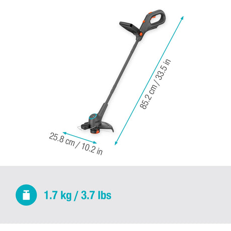 Gardena gazontrimmer easytrim 25 18v grastrimmer (grijs turquoise, accu en oplader niet inbegrepen)