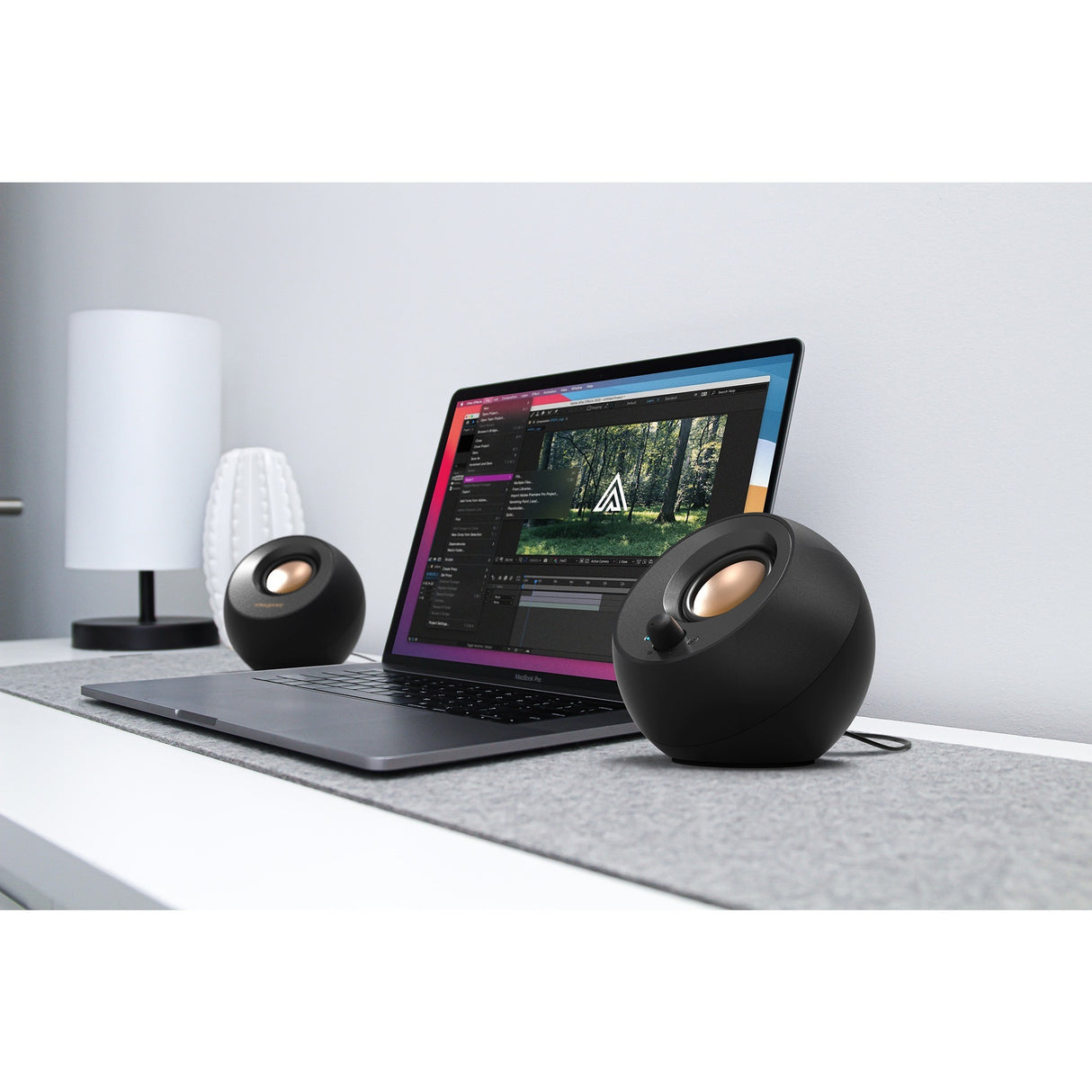 Creative pebble v3 pc-luidspreker (zwart, bluetooth, usb-c, aux)
