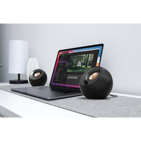 Creative pebble v3 pc-luidspreker (zwart, bluetooth, usb-c, aux)