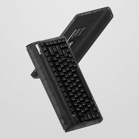 Iqunix og80 dark side wireless mechanical keyboard (zwart, us lay-out (qwerty), gateron brown, 80% (tkl), rgb leds, hot-swappable, pbt, 2.4ghz | bluetooth 5.1 | usb-c)