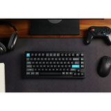 Keychron q1 ultra-m1 8k wireless custom mechanical keyboard (zwart, us lay-out (qwerty), silk pom red, 75%, rgb, hot swap, 8k, 2.4 ghz | bluetooth 5.2 | usb-c)