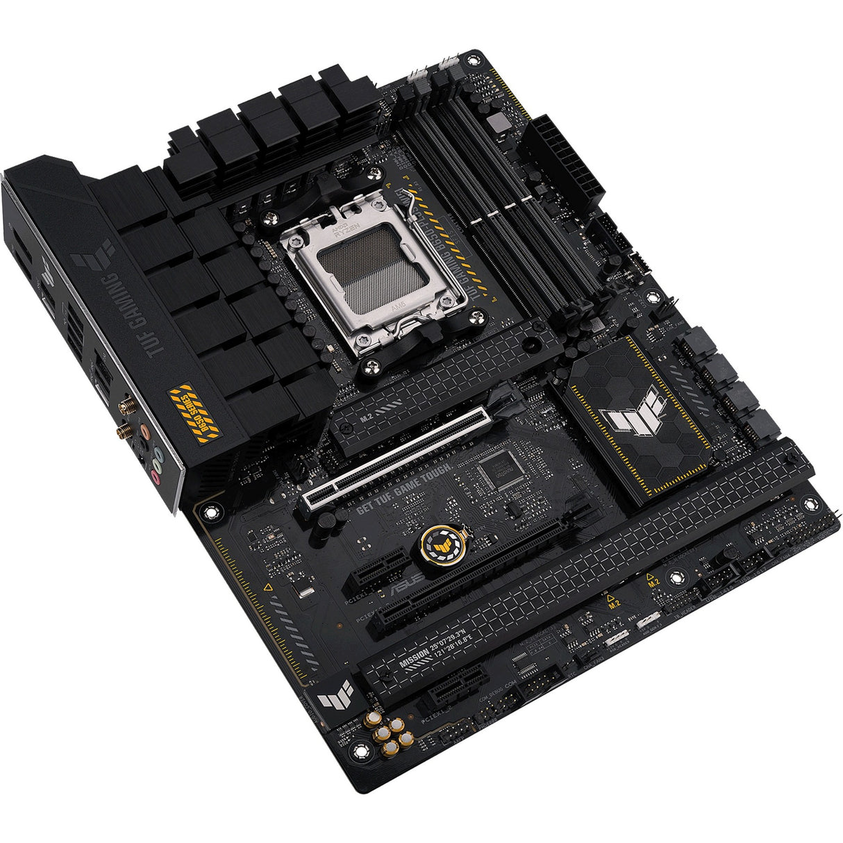Asus tuf gaming b650-plus wifi socket am5 moederbord (zwart lichtoranje, raid, 2.5gb-lan, wi-fi 6, bt 5.2, sound, atx)