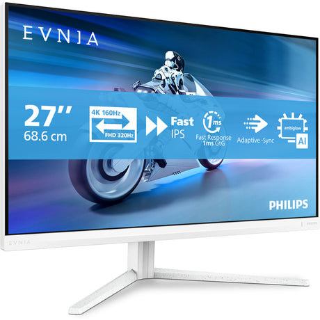 Philips evnia 27m2n5901a 27 4k ultra hd gaming monitor (wit, 1x displayport, 2x hdmi, 1x usb-c, 2x usb-a, 160 hz 320 hz)