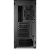 Sharkoon ak4 rgb strip midi tower behuizing (zwart | 2x usb-a | 1x usb-c | rgb)