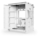 Nzxt h9 flow rgb+ midi tower behuizing (wit (mat) | 2x usb-a | 1x usb-c | rgb | tempered glass)