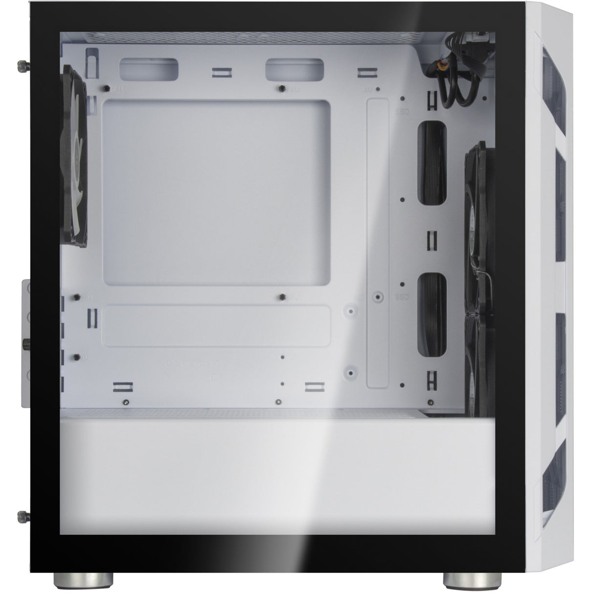 Silverstone fara h1m pro midi tower behuizing (wit | 3x usb-a | rgb | window)