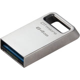 Kingston datatraveler micro 64 gb usb-stick (zilver, dtmc3g2 64gb, usb 3.2 gen 1)