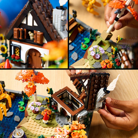 Lego icons herfsttuin met cottage herfstdecoratie - bouwpakket voor volwassenen - 11372