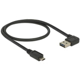 Delock easy-usb-a 2.0 male > easy-usb micro-usb-b 2.0 male kabel (zwart, 0,5 meter)