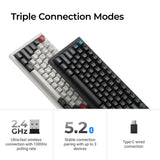 Keychron q6 ultra-m1 8k wireless custom mechanical keyboard (zwart, us lay-out (qwerty), silk pom red, 100%, rgb, hot swap, 8k, 2.4 ghz bluetooth 5.2 usb-c)