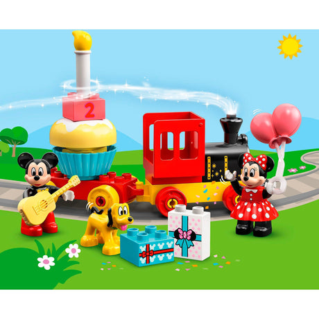 Lego duplo disney mickey minnie verjaardagstrein, bouwbaar speelgoed voor peuters 10941