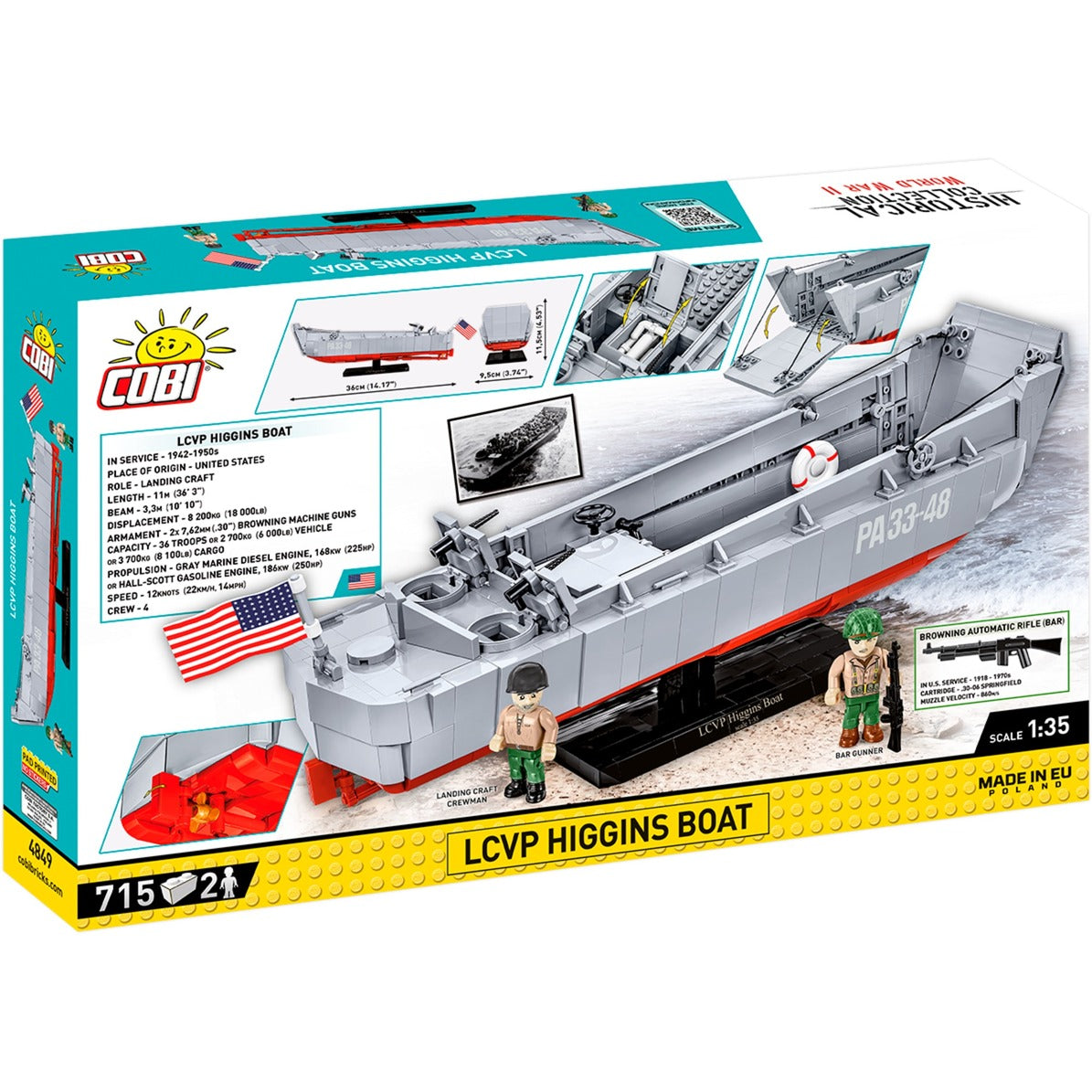 Cobi world war ii - lcvp higgins boat constructiespeelgoed