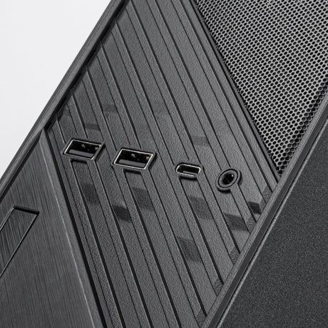 Silverstone milo 12 mini tower behuizing (zwart | 2x usb-a | 1x usb-c)