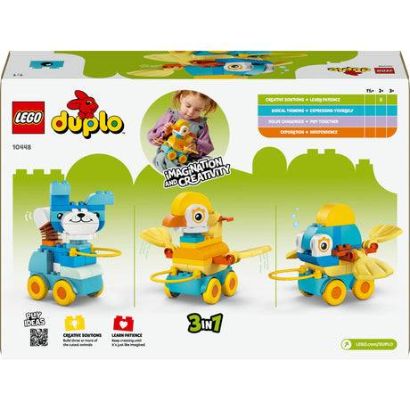 Lego duplo 3-in-1 dieren op wielen peuterspeelgoed - 10448