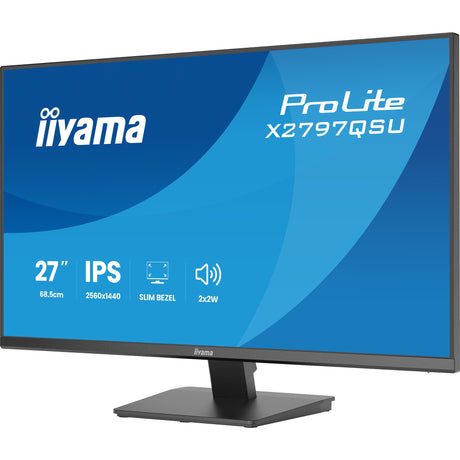 Iiyama prolite x2797qsu-b1 27 monitor (zwart (mat), 1x displayport, 2x hdmi, 2x usb-c, 2x usb-a)