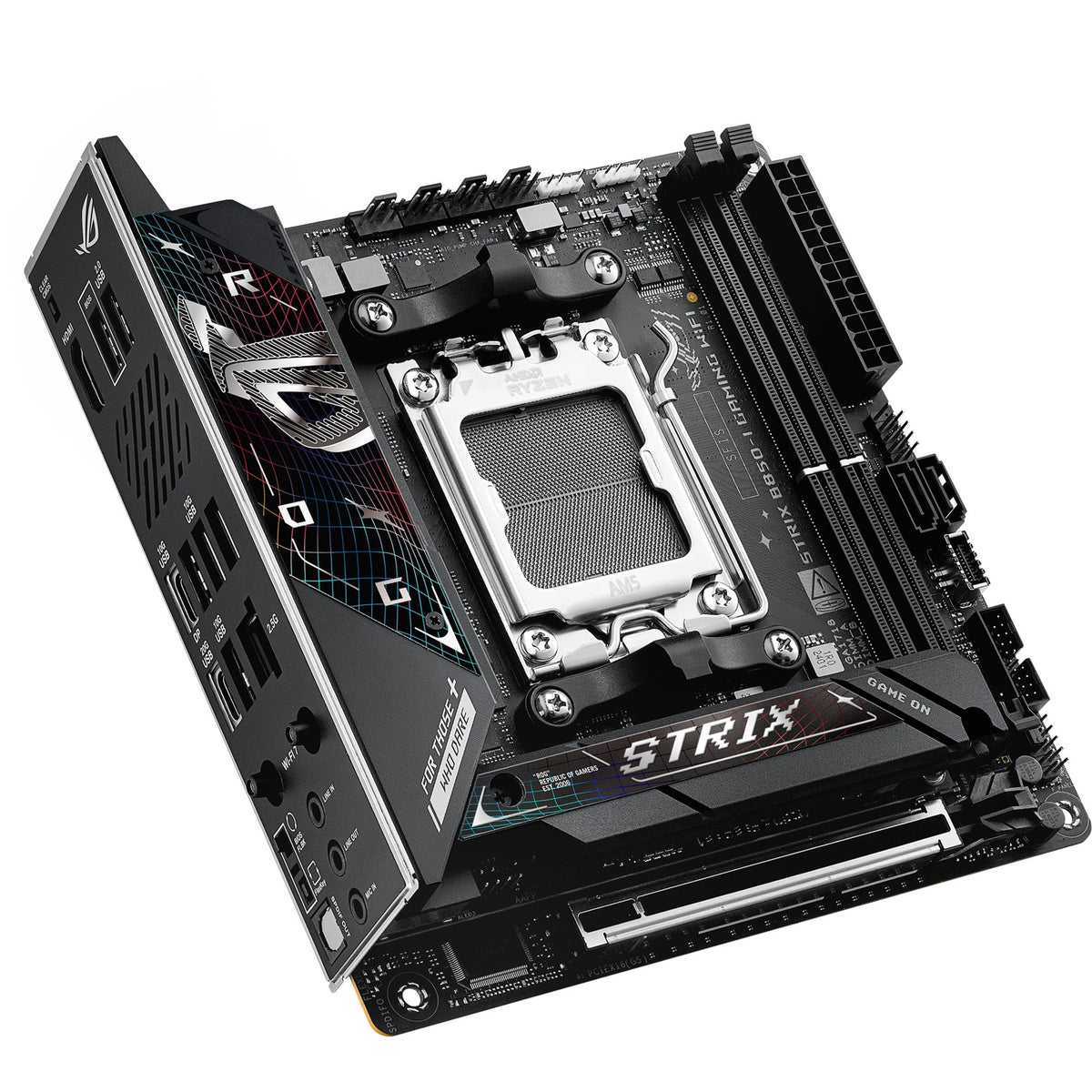 Asus rog strix b850-i gaming wifi socket am5 moederbord (2.5gb-lan, wi-fi 7, bt, sound, mini-itx)