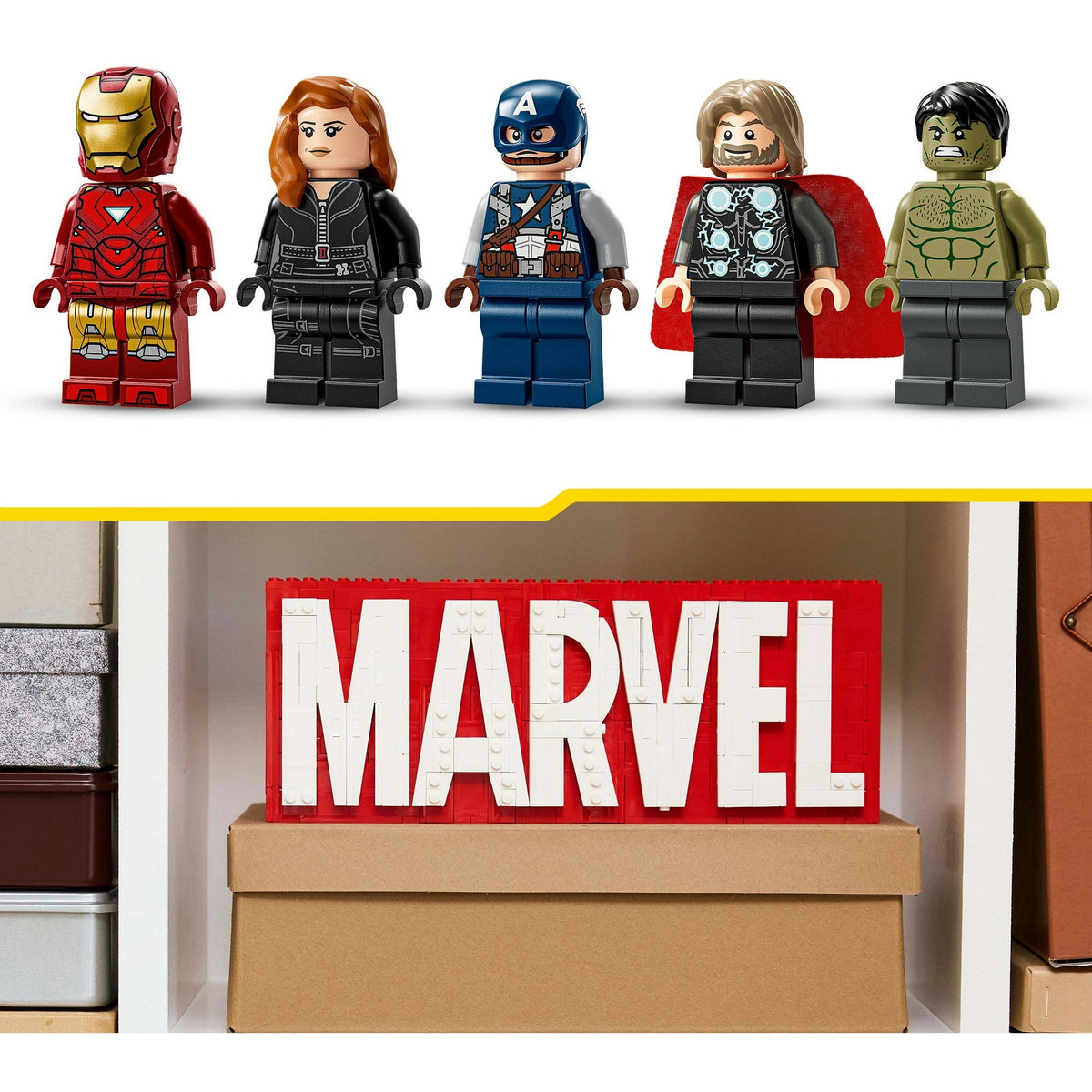 Lego marvel: marvel logo en minifiguren verzamelset - 76313