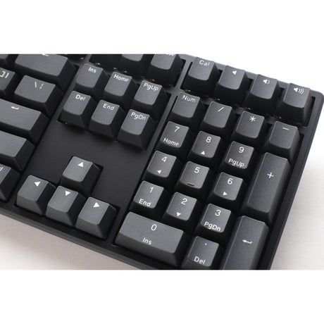 Ducky origin phantom black, toetsenbord (zwart, us lay-out, cherry mx blue, hot swap, pbt double-shot keycaps)