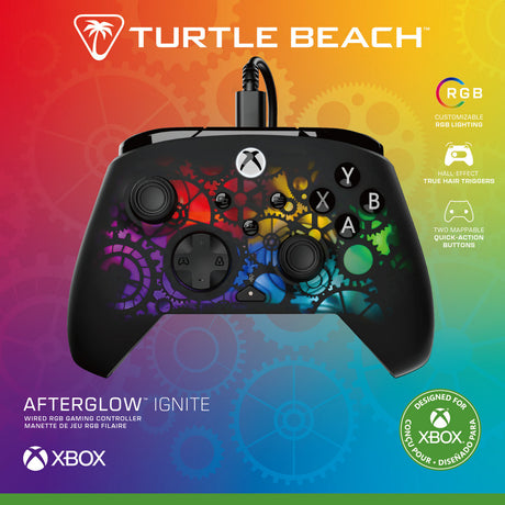 Turtle beach afterglow ignite bekabelde rgb-gamingcontroller - time machine (zwart, xbox series x|s, xbox one, pc)
