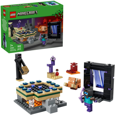 Lego minecraft - reis naar de nether en het end-portaal constructiespeelgoed (21584)