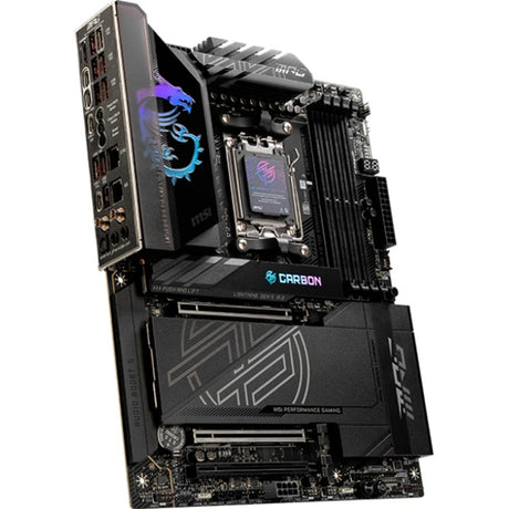 Msi mpg x870e carbon wifi socket am5 moederbord (raid, 5gb-lan, 2,5gb-lan, wi-fi 7, bt, sound, atx)