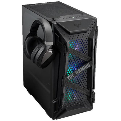 Asus tuf gaming gt301 midi tower behuizing (zwart | 2x usb-a | rgb | tempered glass)