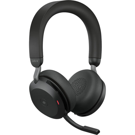 Jabra evolve2 75 on-ear headset (zwart, link380c, microsoft teams)