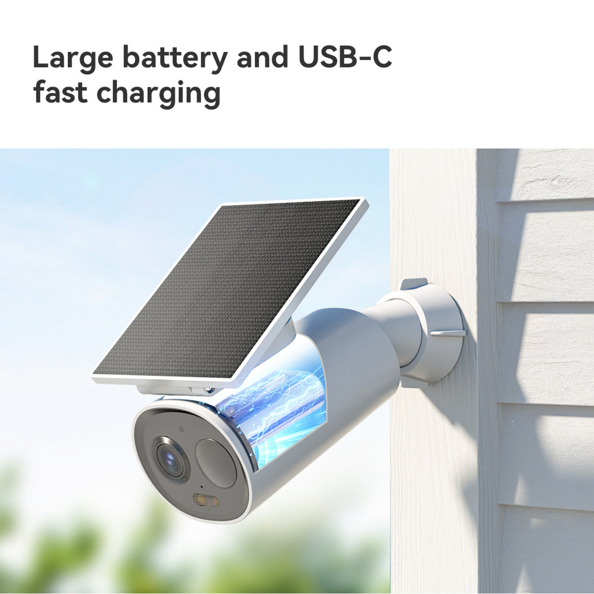 Imou cell 3c all-in-one - 2k draadloze beveiligingscamera voor buiten - inclusief ingebouwd zonnepaneel - volledig draadloos - bewaking voor buiten met nachtzicht in kleur - sirene - ip66 weerbestendig - grote 5000mah batterijcapaciteit