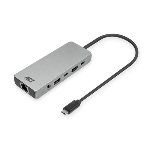Act connectivity usb-c 4k 8k 60hz dockingstation (grijs)