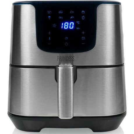 Princess 182060 digital aerofryer deluxe xxl heteluchtfriteuse (roestvrij staal zwart, 5,5 liter)