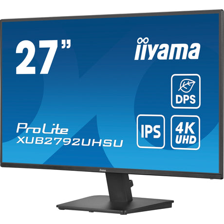 Iiyama prolite xu2792uhsu-b6 27 4k ultra hd monitor (zwart, 1x displayport, 1x hdmi, 1x usb-c, 3x usb-a)