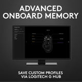 Logitech g502 hero high performance gaming mouse (zwart, 100 - 25.600 dpi, rgb leds)