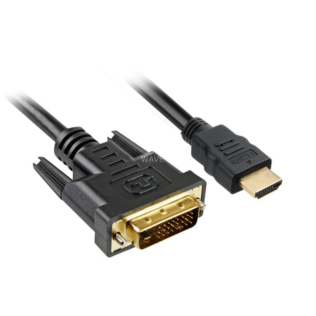 Sharkoon hdmi > dvi-d adapter (zwart, 2 meter, dual-link)
