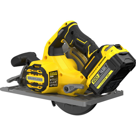 Stanley fatmax v20 18v cirkelzaag 190mm handcirkelzaag (zwart geel, accu en oplader inbegrepen, met koffer)