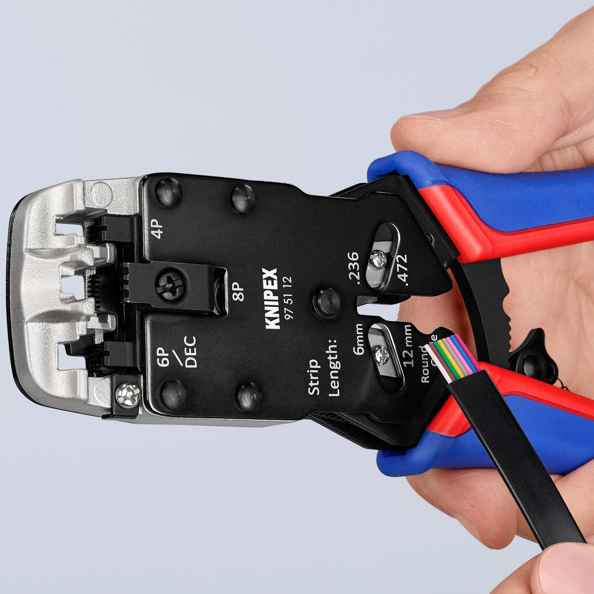 Knipex 975112 krimptang voor westernstekkers - 200mm