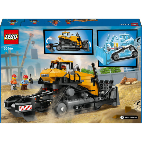 Lego ® city gele bulldozer, bouwplaatsvoertuig - 60466
