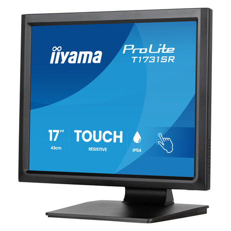 Iiyama prolite t1731sr-b2s 17 touchscreen monitor (zwart, 1x displayport, 1x hdmi, 1x vga)