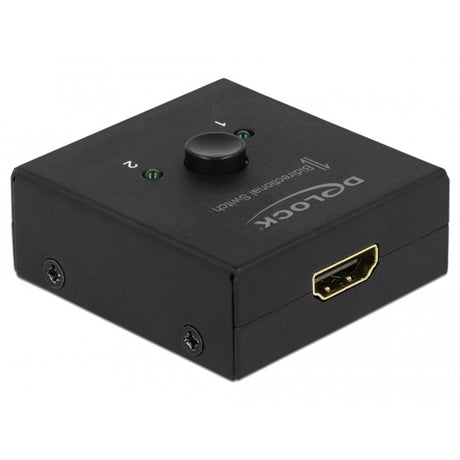 Delock hdmi switch 2 - 1 bidirectional 4k 60 hz (zwart)