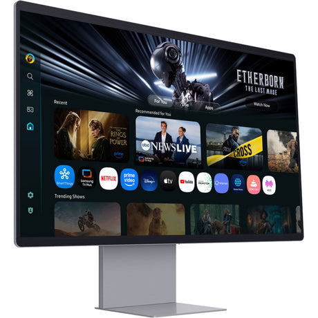 Samsung smart monitor m9 m90sf 32 4k ultra hd (zilver, 1x displayport, 1x hdmi, 1x usb-c, 2x usb-a, 165 hz, wi-fi 5, bt, webcam)