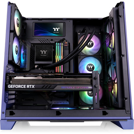 Thermaltake view 390 air future dusk midi tower behuizing (paars | 2x usb-a | 1x usb-c | tempered glass)